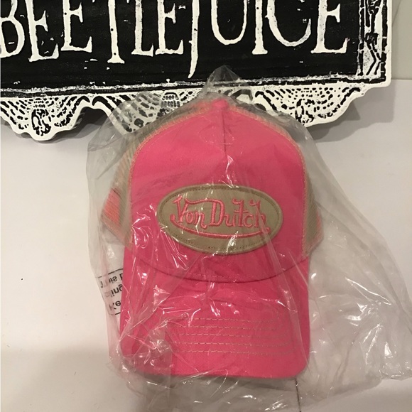 NWT PINK AND CREAM VON DUTCH HAT LAST 1 FIRM $80 - Picture 4 of 5
